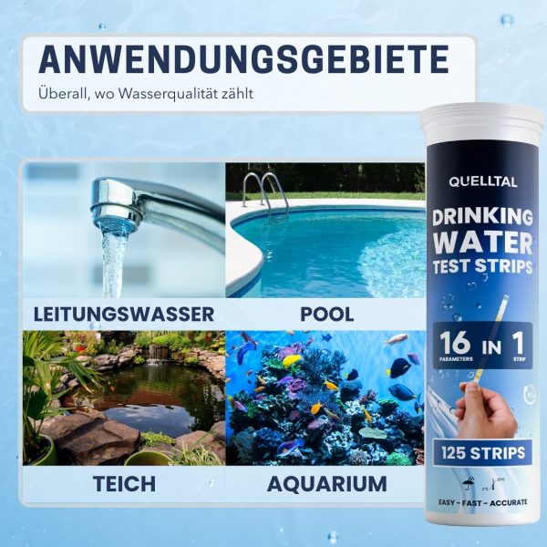 16-in-1 Wasserteststreifen – 125 Stück – Bild 3
